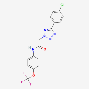 molecular formula C16H11ClF3N5O2 B11493953 2-[5-(4-chlorophenyl)-2H-tetrazol-2-yl]-N-[4-(trifluoromethoxy)phenyl]acetamide 