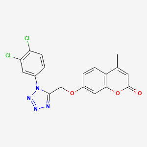 7-{[1-(3,4-dichlorophenyl)-1H-tetrazol-5-yl]methoxy}-4-methyl-2H-chromen-2-one