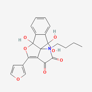 15-butyl-11-(furan-3-yl)-2,2,9-trihydroxy-10-oxa-15-azatetracyclo[7.6.0.01,12.03,8]pentadeca-3,5,7,11-tetraene-13,14-dione