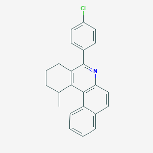 molecular formula C24H20ClN B11493973 5-(4-Chlorophenyl)-1-methyl-1,2,3,4-tetrahydrobenzo[a]phenanthridine 