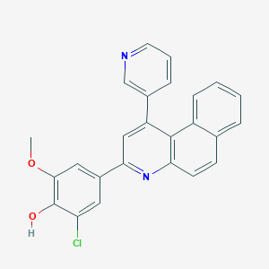 2-Chloro-6-methoxy-4-[1-(pyridin-3-yl)benzo[f]quinolin-3-yl]phenol