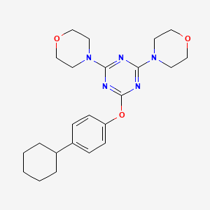 molecular formula C23H31N5O3 B11493990 2-(4-Cyclohexylphenoxy)-4,6-dimorpholin-4-yl-1,3,5-triazine 