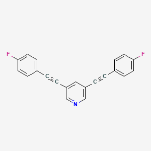 molecular formula C21H11F2N B11493995 3,5-Bis[2-(4-fluorophenyl)ethynyl]pyridine 