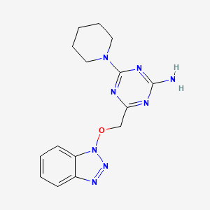 4-[(1H-benzotriazol-1-yloxy)methyl]-6-(piperidin-1-yl)-1,3,5-triazin-2-amine