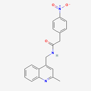 N-[(2-methylquinolin-4-yl)methyl]-2-(4-nitrophenyl)acetamide