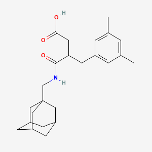 3-{[(Adamantan-1-YL)methyl]carbamoyl}-3-[(3,5-dimethylphenyl)methyl]propanoic acid