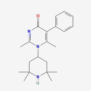 molecular formula C21H29N3O B11494045 1H-Pyrimidin-4-one, 2,6-dimethyl-5-phenyl-1-(2,2,6,6-tetramethylpiperidin-4-yl)- 