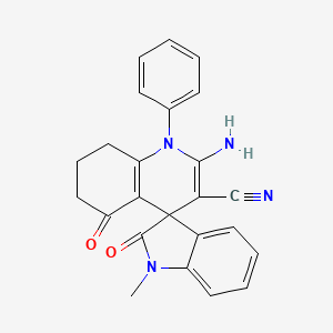 2'-amino-1-methyl-2,5'-dioxo-1'-phenyl-1,2,5',6',7',8'-hexahydro-1'H-spiro[indole-3,4'-quinoline]-3'-carbonitrile