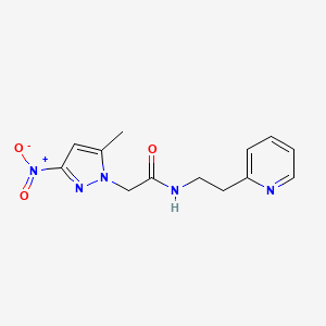 2-(5-methyl-3-nitro-1H-pyrazol-1-yl)-N-[2-(pyridin-2-yl)ethyl]acetamide