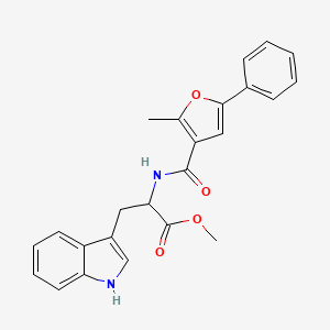 molecular formula C24H22N2O4 B11494070 methyl N-[(2-methyl-5-phenylfuran-3-yl)carbonyl]tryptophanate 