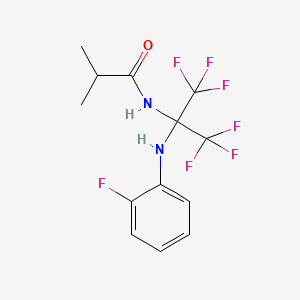 N-{1,1,1,3,3,3-hexafluoro-2-[(2-fluorophenyl)amino]propan-2-yl}-2-methylpropanamide