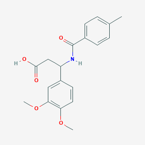 3-(3,4-Dimethoxyphenyl)-3-{[(4-methylphenyl)carbonyl]amino}propanoic acid