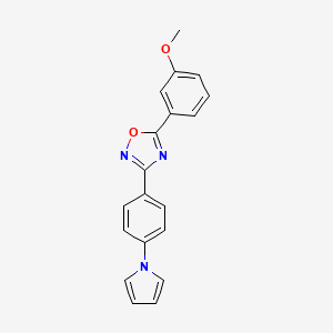 5-(3-methoxyphenyl)-3-[4-(1H-pyrrol-1-yl)phenyl]-1,2,4-oxadiazole