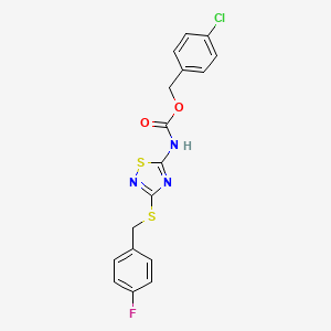 4-Chlorobenzyl {3-[(4-fluorobenzyl)sulfanyl]-1,2,4-thiadiazol-5-yl}carbamate