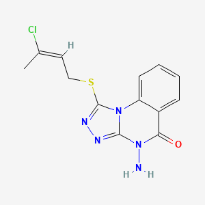 4-amino-1-{[(2E)-3-chlorobut-2-enyl]thio}[1,2,4]triazolo[4,3-a]quinazolin-5(4H)-one