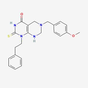 6-(4-methoxybenzyl)-1-(2-phenylethyl)-2-sulfanyl-5,6,7,8-tetrahydropyrimido[4,5-d]pyrimidin-4(1H)-one