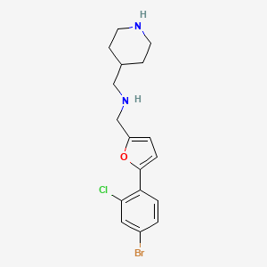 N-{[5-(4-bromo-2-chlorophenyl)-2-furyl]methyl}-N-(4-piperidylmethyl)amine