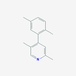 molecular formula C15H17N B11494211 4-(2,5-Dimethylphenyl)-2,5-dimethylpyridine 