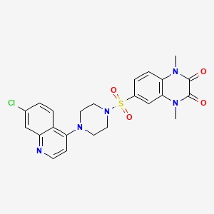 6-{[4-(7-Chloroquinolin-4-yl)piperazin-1-yl]sulfonyl}-1,4-dimethyl-1,4-dihydroquinoxaline-2,3-dione