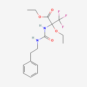 ethyl 2-ethoxy-3,3,3-trifluoro-N-[(2-phenylethyl)carbamoyl]alaninate