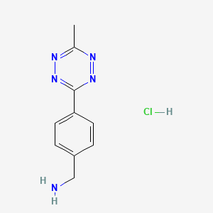 molecular formula C10H12N5Cl B1149426 (4-(6-Methyl-1,2,4,5-tetrazin-3-yl)phenyl)methanamine hydrochloride CAS No. 1596117-29-1