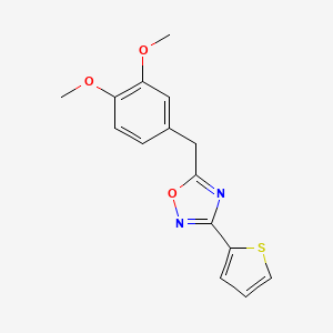 5-(3,4-Dimethoxybenzyl)-3-(thiophen-2-yl)-1,2,4-oxadiazole