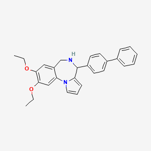 4-(biphenyl-4-yl)-8,9-diethoxy-5,6-dihydro-4H-pyrrolo[1,2-a][1,4]benzodiazepine