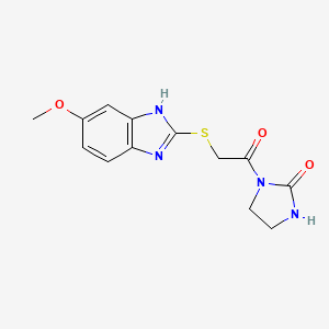 1-{[(5-methoxy-1H-benzimidazol-2-yl)thio]acetyl}imidazolidin-2-one