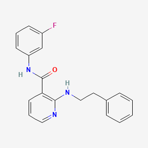 molecular formula C20H18FN3O B11494340 N-(3-fluorophenyl)-2-[(2-phenylethyl)amino]nicotinamide 