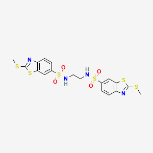 N,N'-ethane-1,2-diylbis[2-(methylsulfanyl)-1,3-benzothiazole-6-sulfonamide]