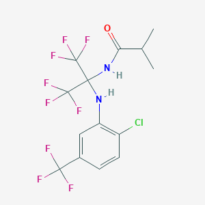 N-(2-{[2-chloro-5-(trifluoromethyl)phenyl]amino}-1,1,1,3,3,3-hexafluoropropan-2-yl)-2-methylpropanamide