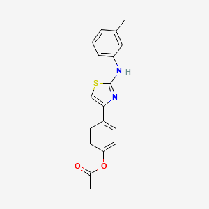 4-{2-[(3-Methylphenyl)amino]-1,3-thiazol-4-yl}phenyl acetate