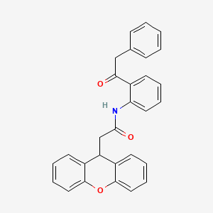 N-[2-(phenylacetyl)phenyl]-2-(9H-xanthen-9-yl)acetamide