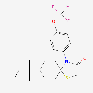 8-(2-Methylbutan-2-yl)-4-[4-(trifluoromethoxy)phenyl]-1-thia-4-azaspiro[4.5]decan-3-one