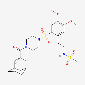 N-[2-(2-{[4-(1-adamantylcarbonyl)piperazin-1-yl]sulfonyl}-4,5-dimethoxyphenyl)ethyl]methanesulfonamide