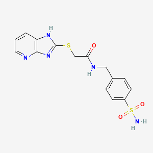 molecular formula C15H15N5O3S2 B11494473 2-(3H-imidazo[4,5-b]pyridin-2-ylsulfanyl)-N-(4-sulfamoylbenzyl)acetamide 