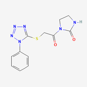 1-[2-(1-Phenyltetrazol-5-yl)sulfanylacetyl]imidazolidin-2-one