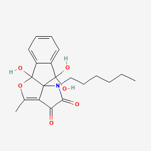 15-hexyl-2,2,9-trihydroxy-11-methyl-10-oxa-15-azatetracyclo[7.6.0.01,12.03,8]pentadeca-3,5,7,11-tetraene-13,14-dione