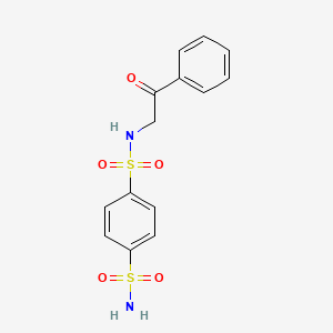 N-(2-oxo-2-phenylethyl)benzene-1,4-disulfonamide