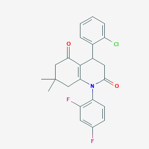 4-(2-chlorophenyl)-1-(2,4-difluorophenyl)-7,7-dimethyl-4,6,7,8-tetrahydroquinoline-2,5(1H,3H)-dione