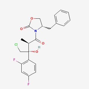 molecular formula C21H20ClF2NO4 B1149456 (4S)-3-[(2R,3R)-4-Chloro-3-(2,4-difluorophenyl)-3-hydroxy-2-methyl-1-oxobutyl]-4-(phenylmethyl)-2-oxazolidinone CAS No. 169218-76-2