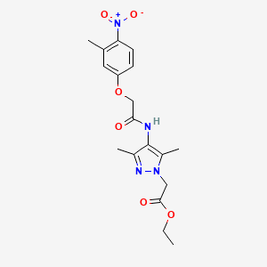 ethyl (3,5-dimethyl-4-{[(3-methyl-4-nitrophenoxy)acetyl]amino}-1H-pyrazol-1-yl)acetate