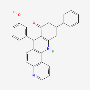 7-(3-hydroxyphenyl)-10-phenyl-7,10,11,12-tetrahydrobenzo[b][1,7]phenanthrolin-8(9H)-one