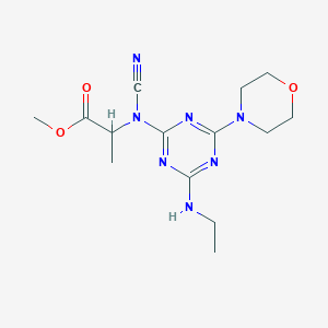 Methyl 2-{cyano[4-(ethylamino)-6-(morpholin-4-YL)-1,3,5-triazin-2-YL]amino}propanoate