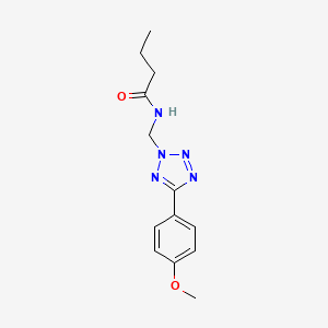 molecular formula C13H17N5O2 B11494627 Butanamide, N-[[5-(4-methoxyphenyl)-2H-1,2,3,4-tetrazol-2-yl]methyl]- 