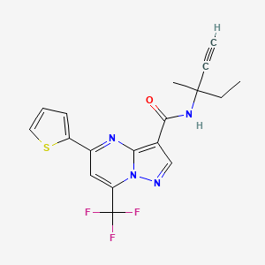 N-(3-methylpent-1-yn-3-yl)-5-(thiophen-2-yl)-7-(trifluoromethyl)pyrazolo[1,5-a]pyrimidine-3-carboxamide