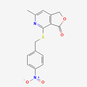 molecular formula C15H12N2O4S B11494710 6-methyl-4-[(4-nitrobenzyl)sulfanyl]furo[3,4-c]pyridin-3(1H)-one 