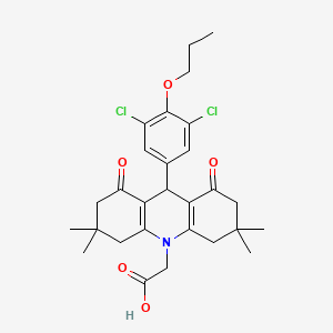 [9-(3,5-dichloro-4-propoxyphenyl)-3,3,6,6-tetramethyl-1,8-dioxo-2,3,4,5,6,7,8,9-octahydroacridin-10(1H)-yl]acetic acid