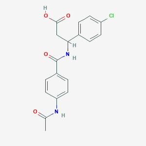 3-({[4-(Acetylamino)phenyl]carbonyl}amino)-3-(4-chlorophenyl)propanoic acid