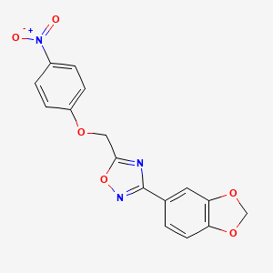 3-(1,3-Benzodioxol-5-yl)-5-[(4-nitrophenoxy)methyl]-1,2,4-oxadiazole